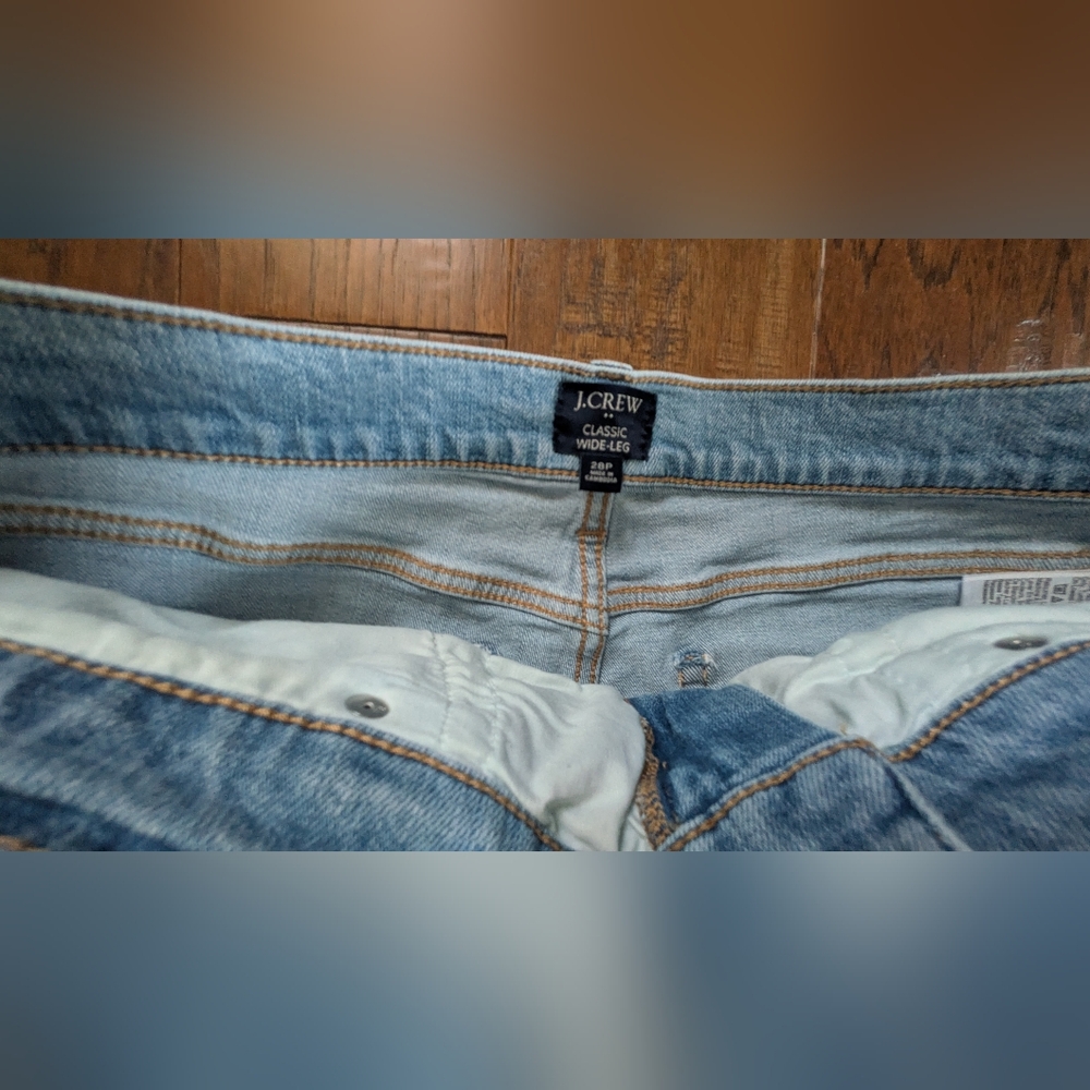 J. Crew Light Blue Classic Wide Leg Jeans - Picture 2 of 12